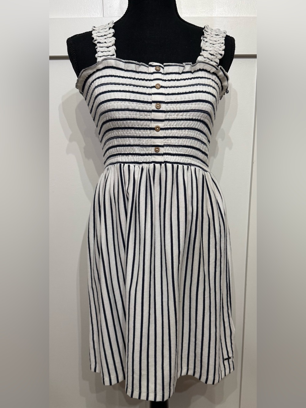 Roxy Summerland Mini Dress in Navy and White